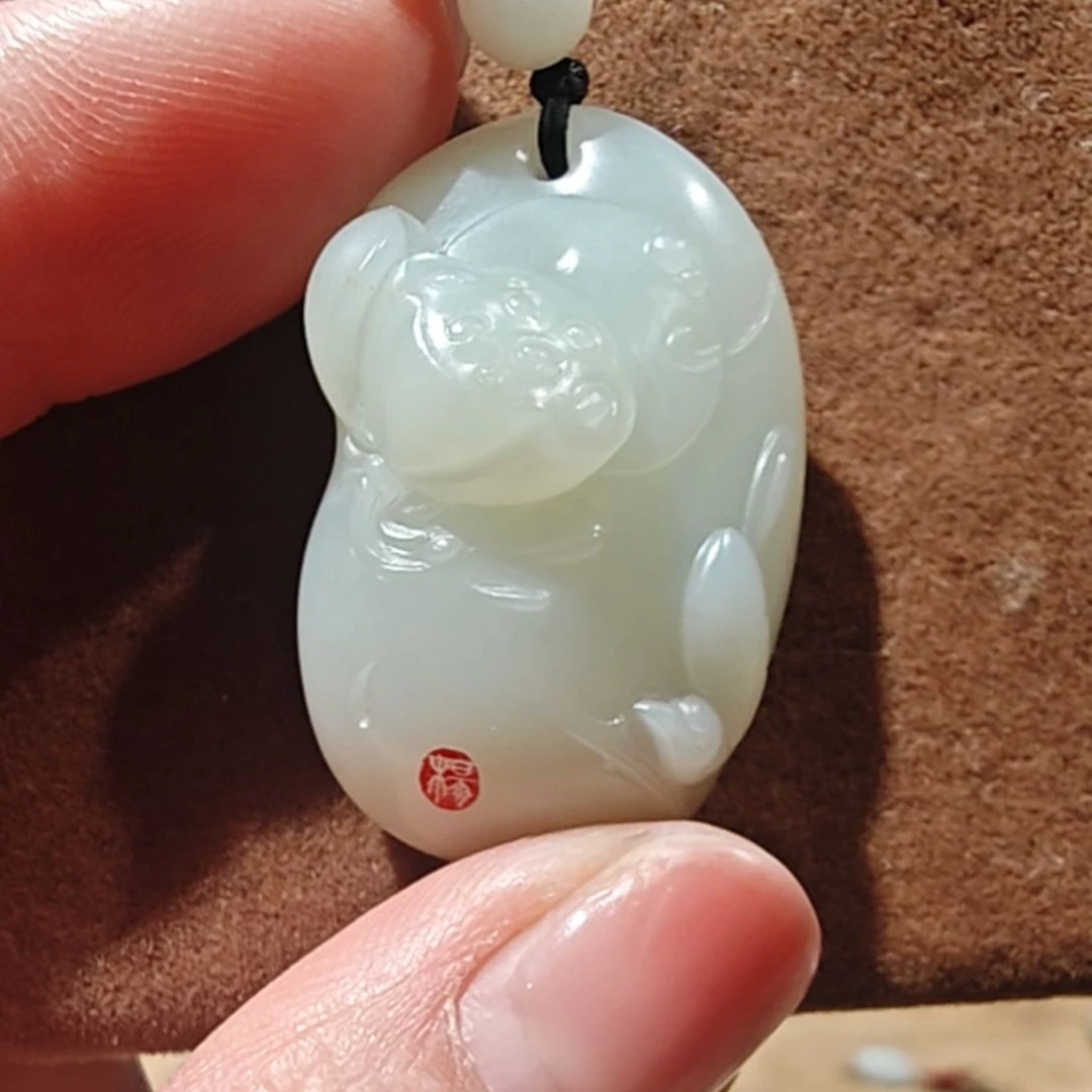 和田玉（白玉）米达未镶嵌