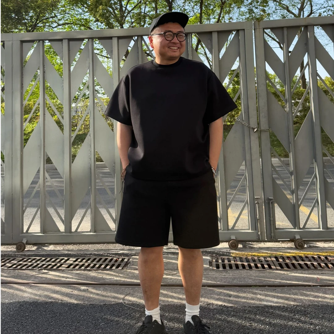 【大头Fatjone合作款】260g三明治空气层轻盈版遛狗套装（短袖+短裤）