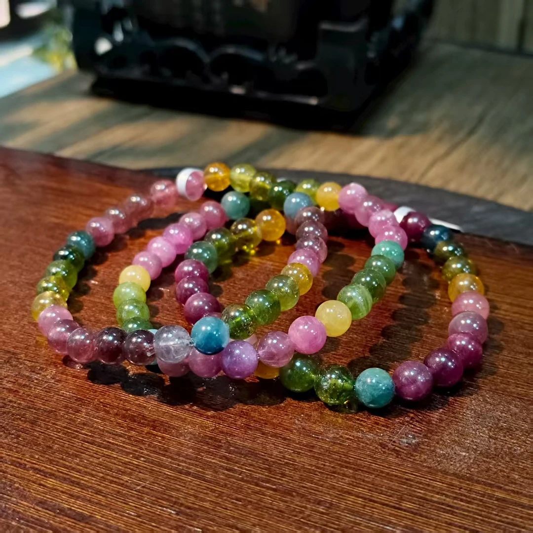 【晶雅颂】天然碧玺单圈手链 多样性发一件 约6mm ZW2630