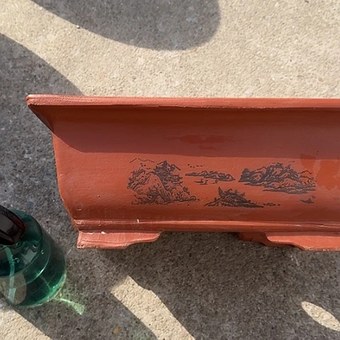 紫砂宜兴紫砂花盆32红马槽