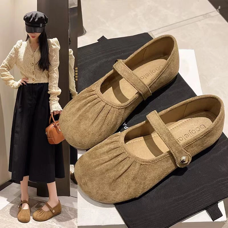 春夏新款浅口软底百搭复古单鞋玛丽珍女B36-1