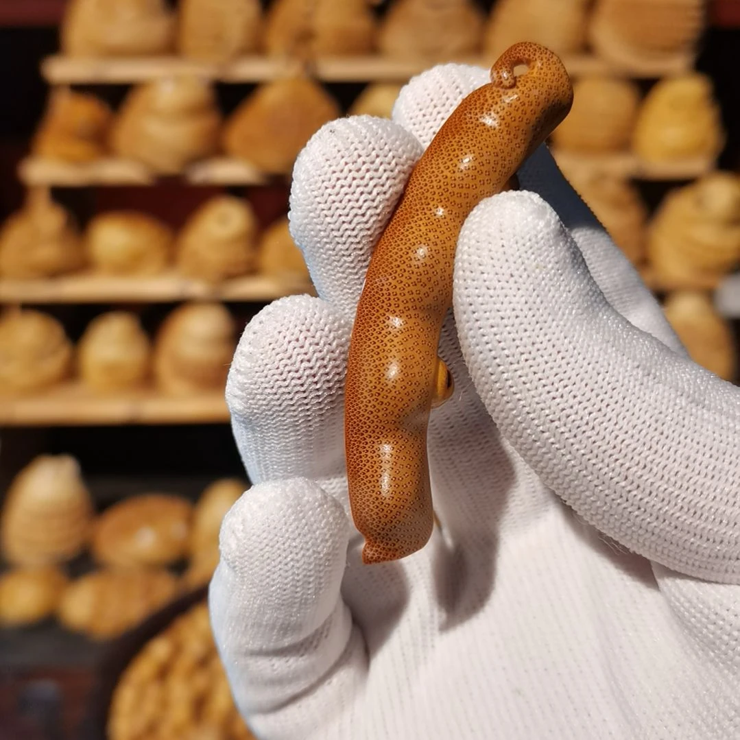 竹橘****?竹雕把件金蟾摆件配饰