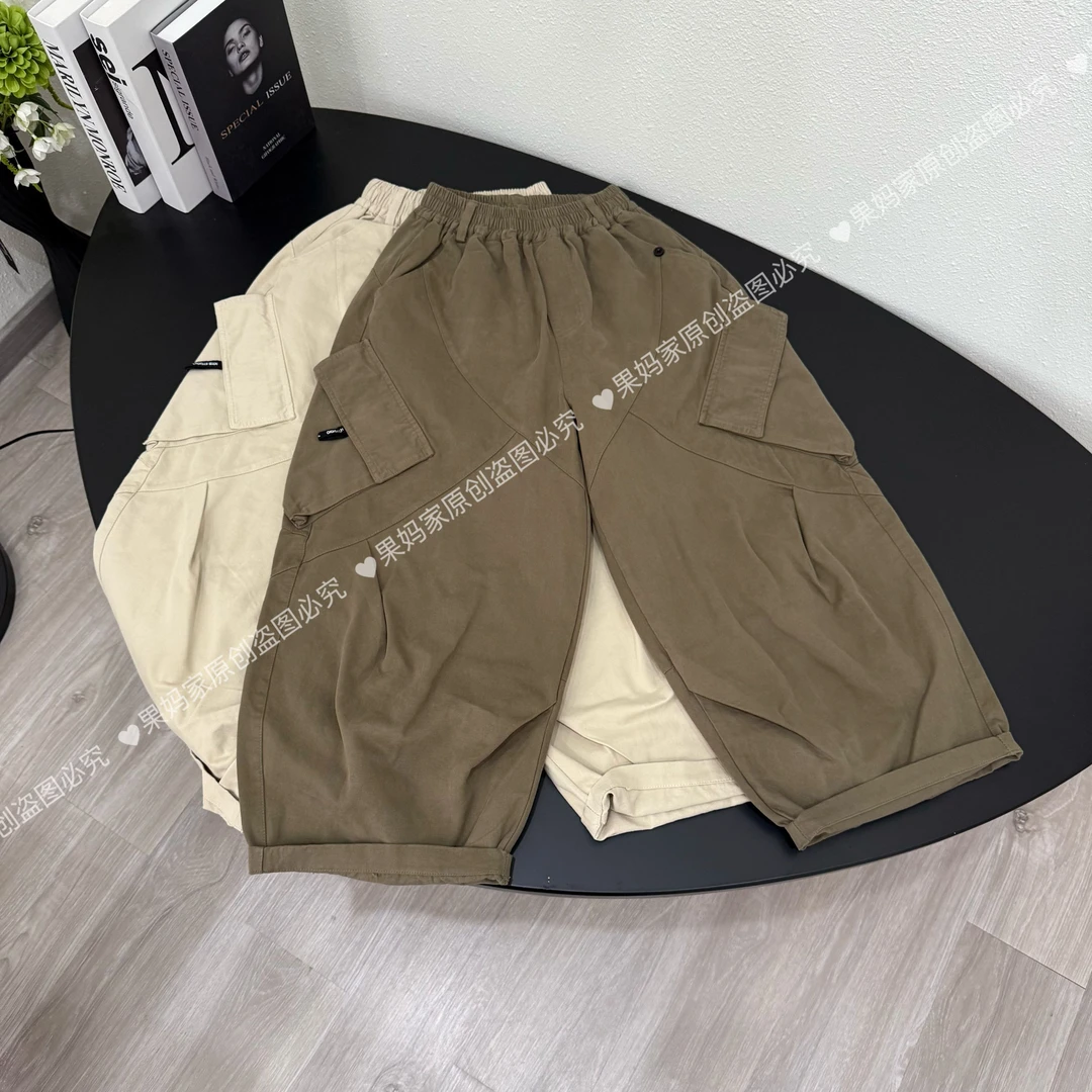 儿童早秋潮流韩范宽松百搭老爹裤2025新款中大童时尚洋气休闲裤子