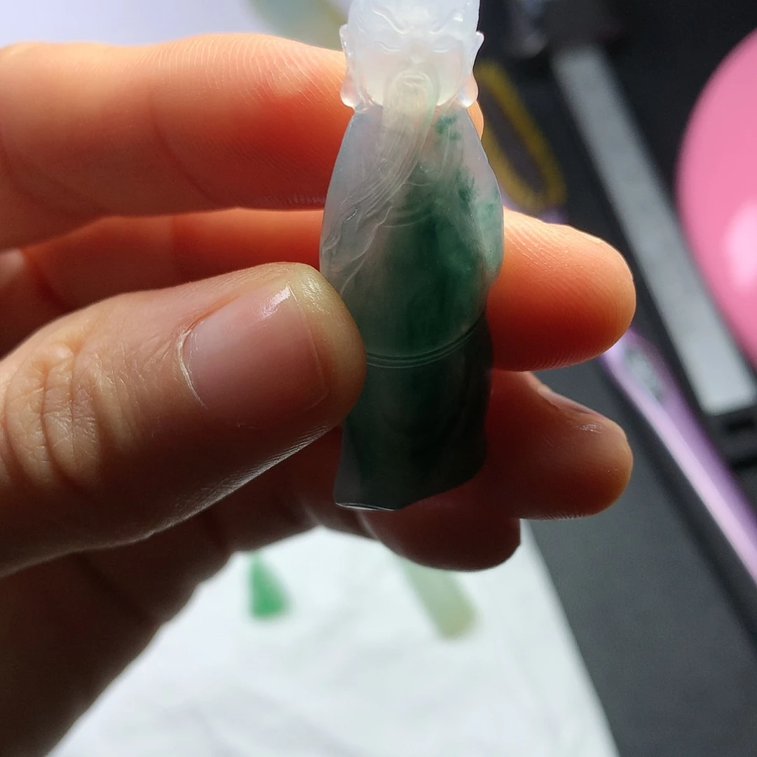 定制翡翠未镶嵌缅甸翡翠A货花财哥