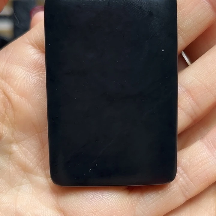 和田玉（墨玉）未镶嵌手链461面包牌