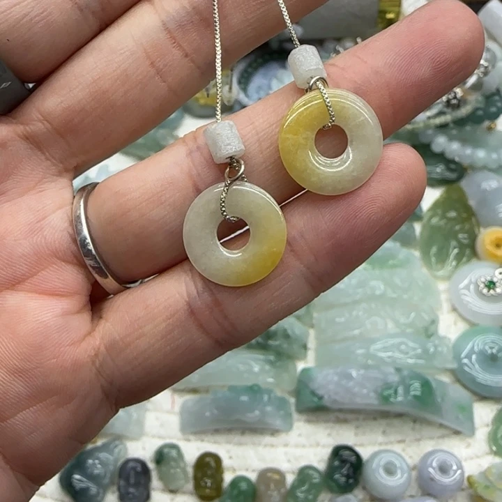 翡翠未镶嵌手链耳线