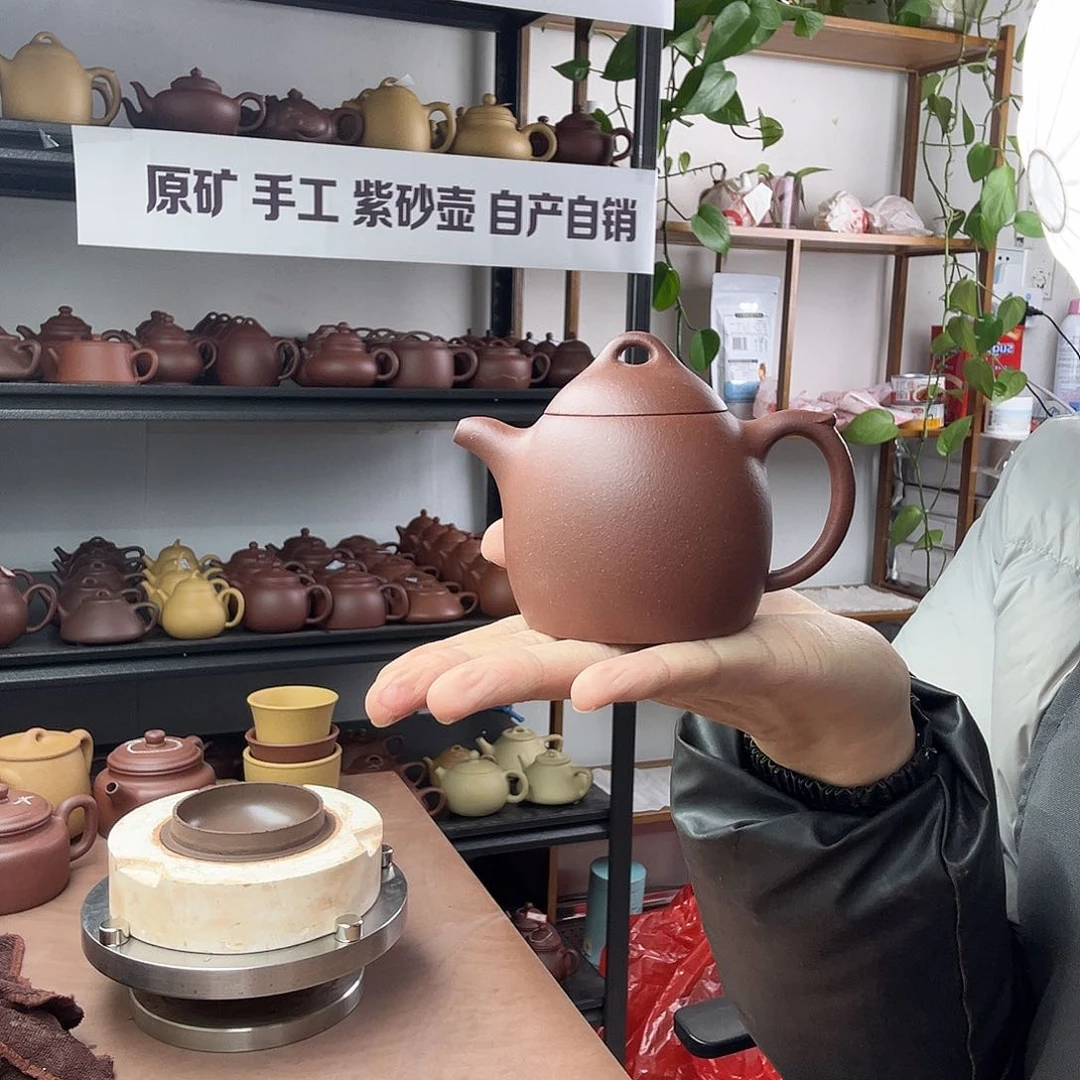 紫砂茶壶中槽清秦权壶