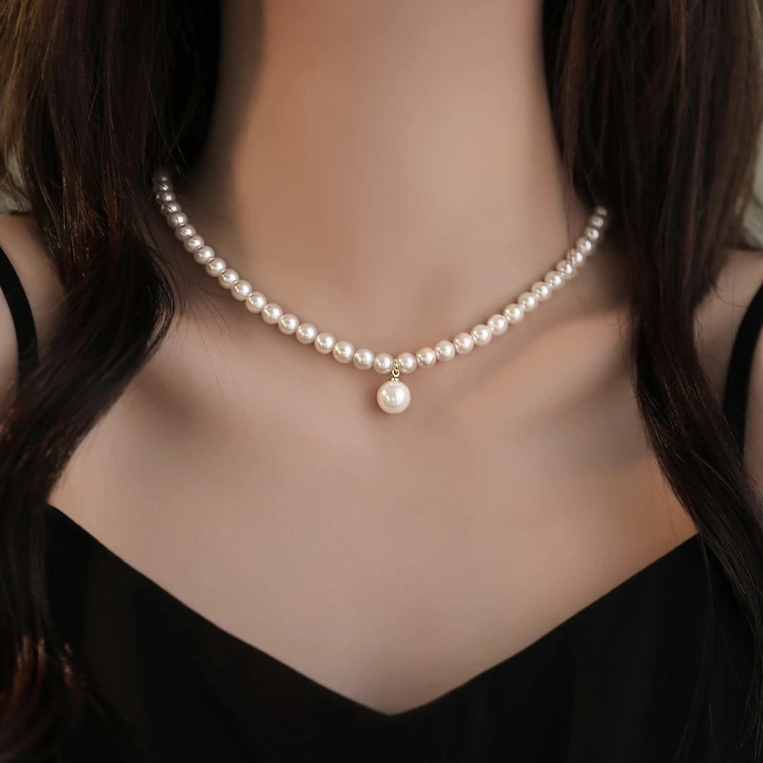 BIOSSANCE 合金仿珍珠项链 轻奢小众高级感珍珠项链新款爆款气质