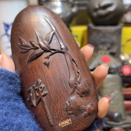 竹中古工艺品摆件