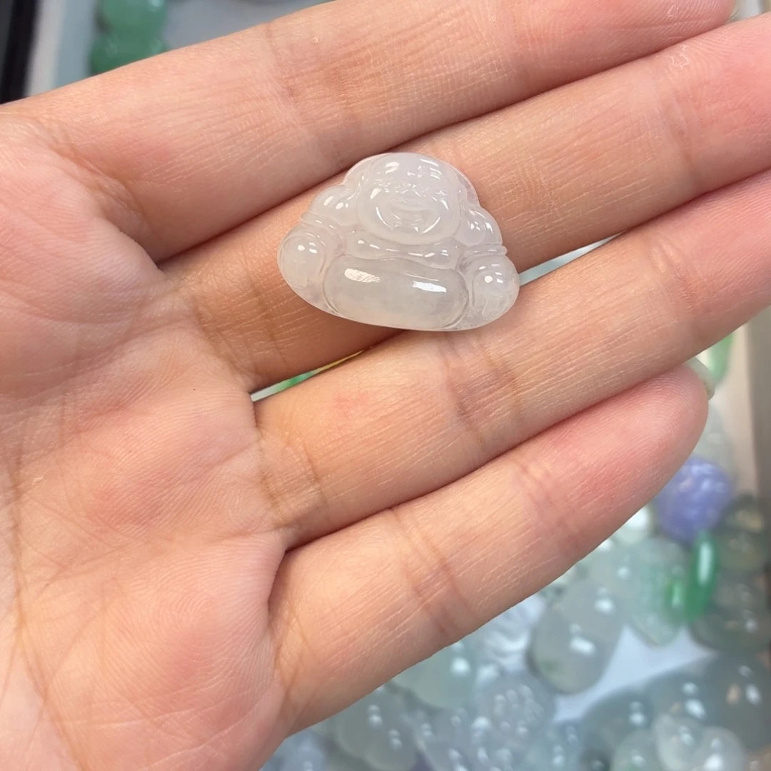 颈饰未镶嵌翡翠白冰佛