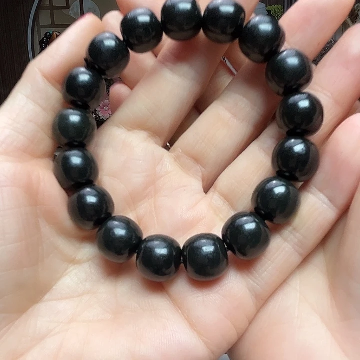 和田玉（墨玉）未镶嵌颈饰卡13老型黑青