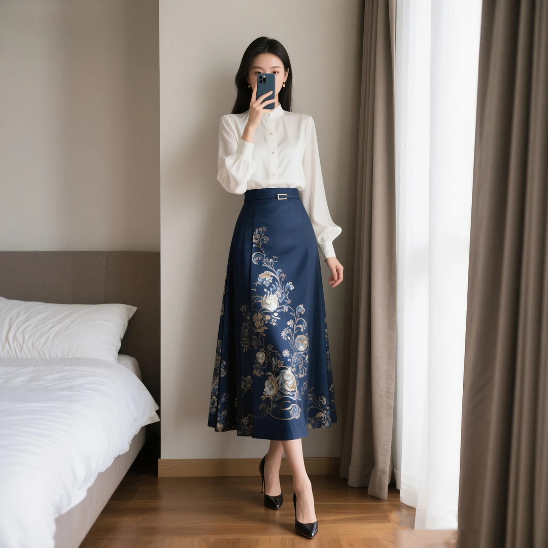 秋季新款女装时尚长裙两件套装气质半身裙子通勤高端复古显瘦洋气