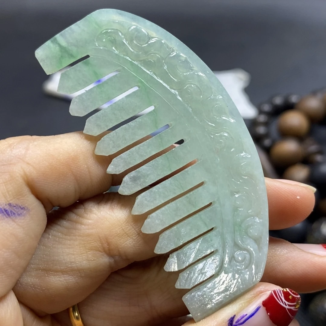 定制翡翠22K金镶嵌挂件