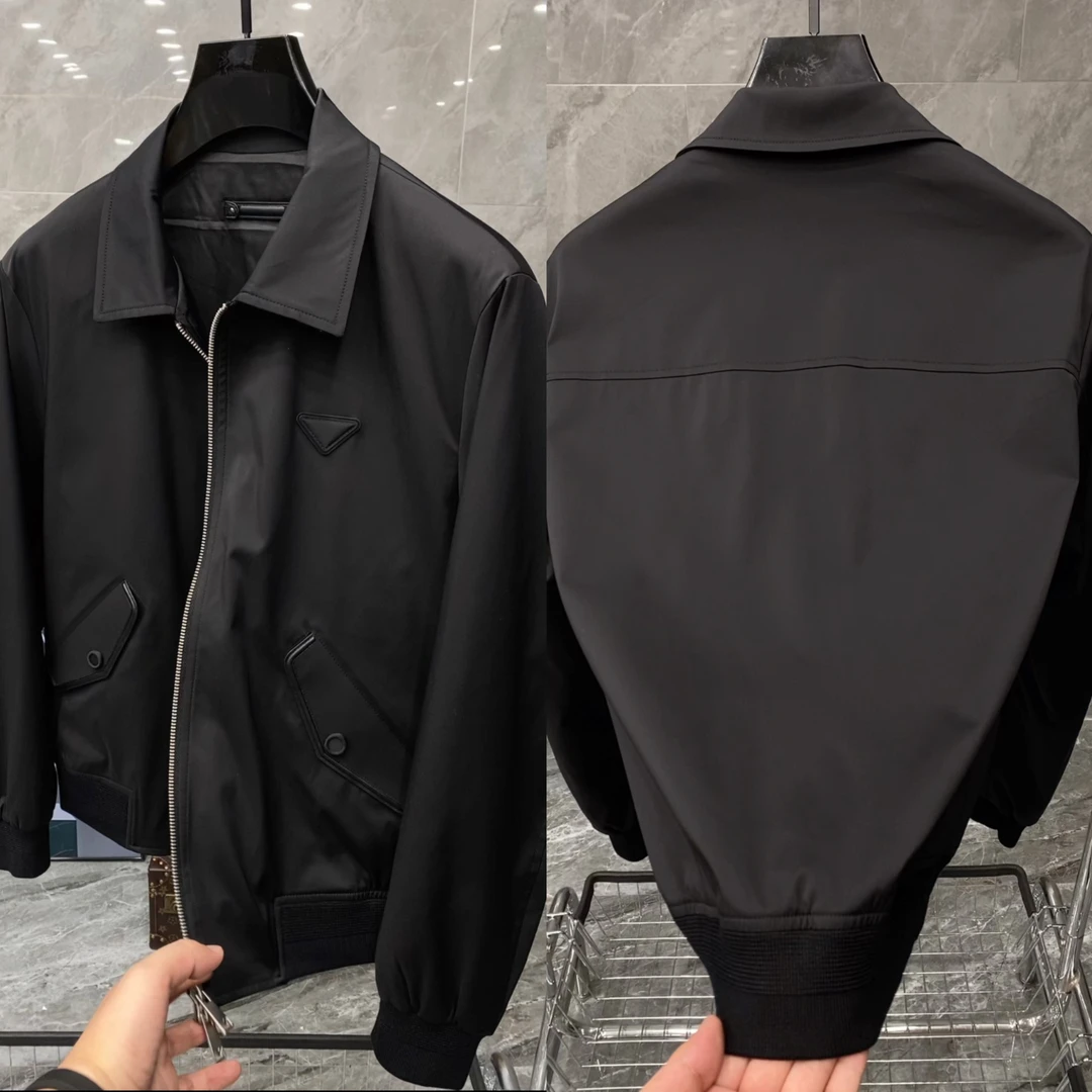 秋季新款男士轻奢时尚欧货休闲百搭翻领夹克外套 59011
