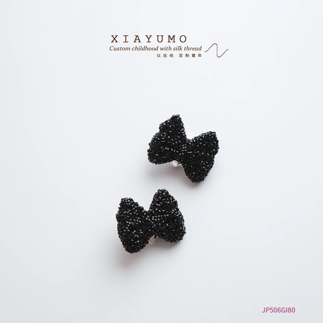 黑色蝴蝶结耳饰GI80儿童新款上新暂用链接