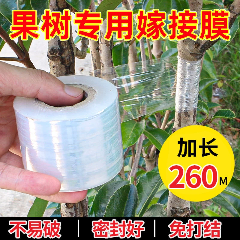 嫁接膜专用膜PE无需打结薄膜自粘式园林果树嫁接胶带包扎带缠绕膜