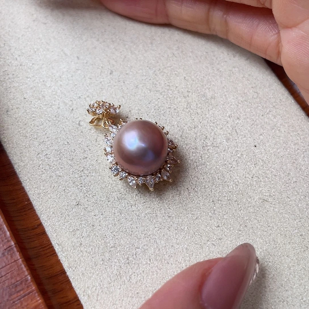 海水珍珠吊坠(不含链)银S925镶嵌
