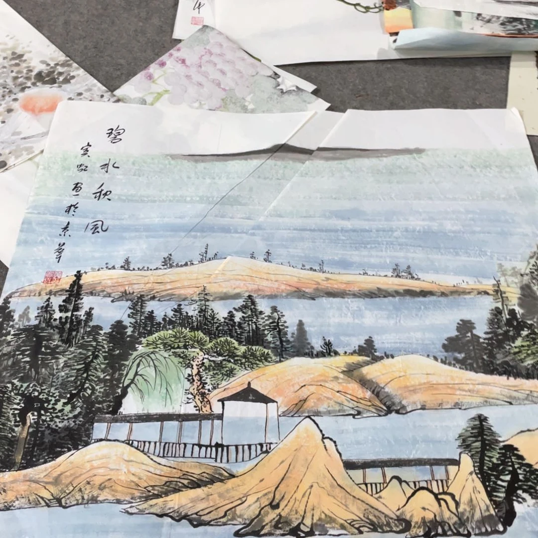 国画国画作者画心一张