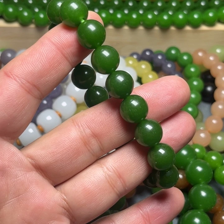 菠菜绿12mmmmmmmmm珠链