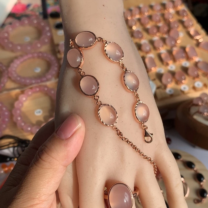 玛瑙/玉髓合金手链戒指