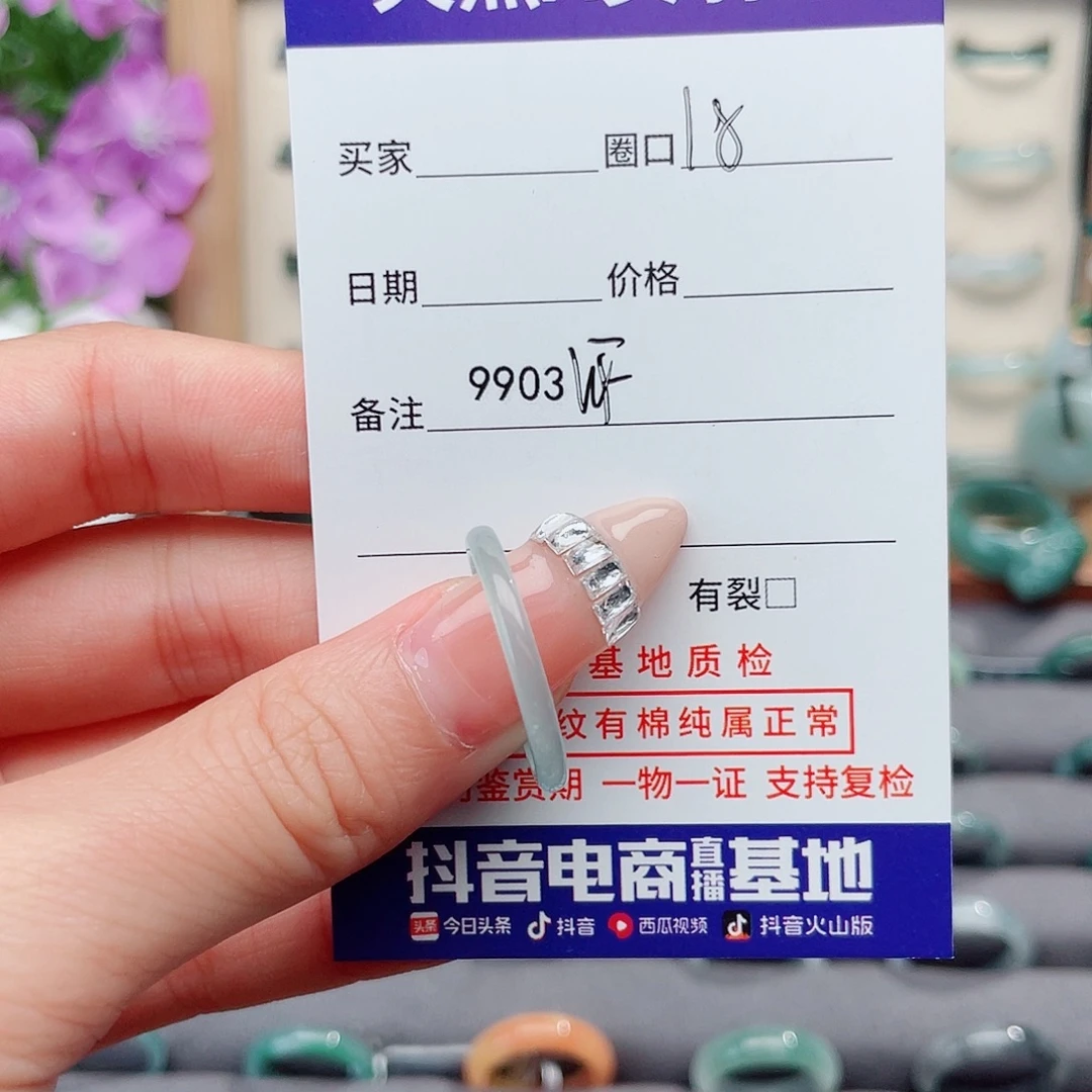 翡翠未镶嵌戒指WF9903