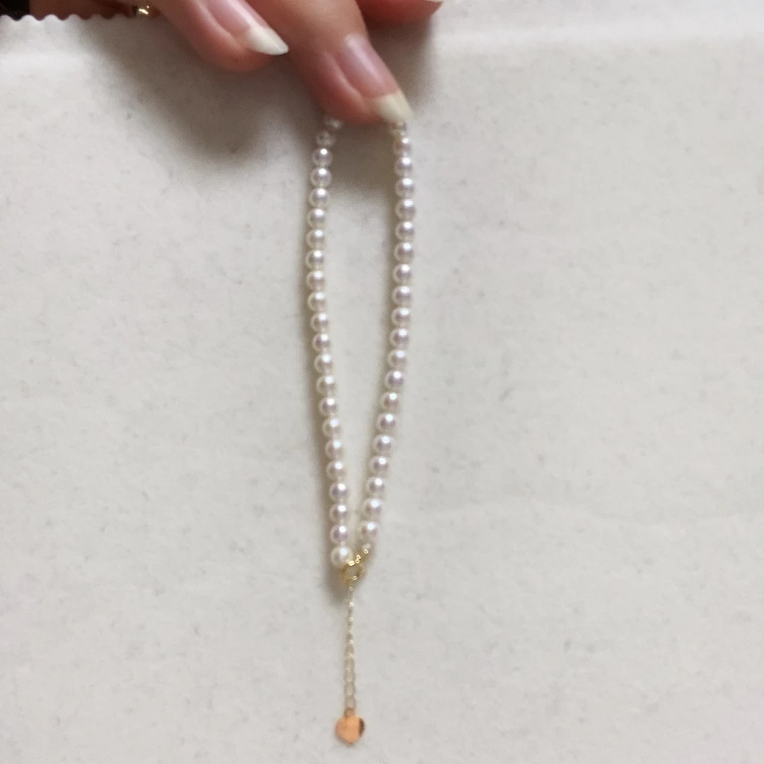 淡水珍珠手链18K金镶嵌简单