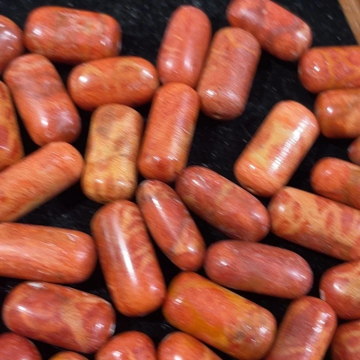 玛瑙/玉髓合金珠宝半成品2个11x22高蜜扁圆桶珠