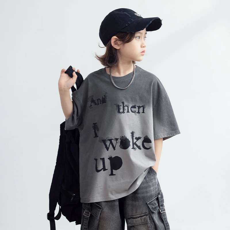 【2025夏款上新】男童短袖儿童洋气宽松夏季薄款T恤中大童夏装半袖