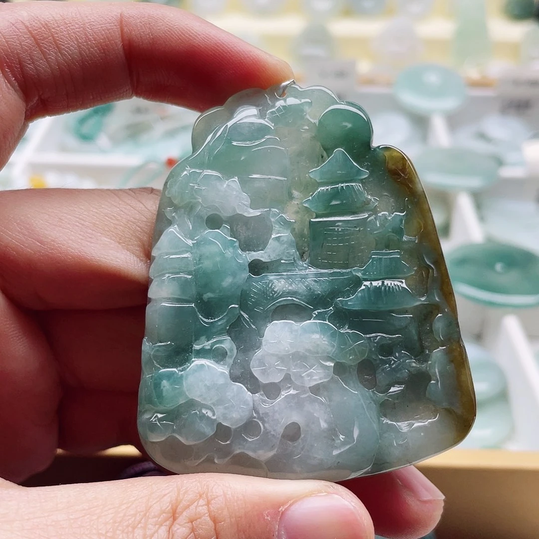 翡翠颈饰未镶嵌天然翡翠