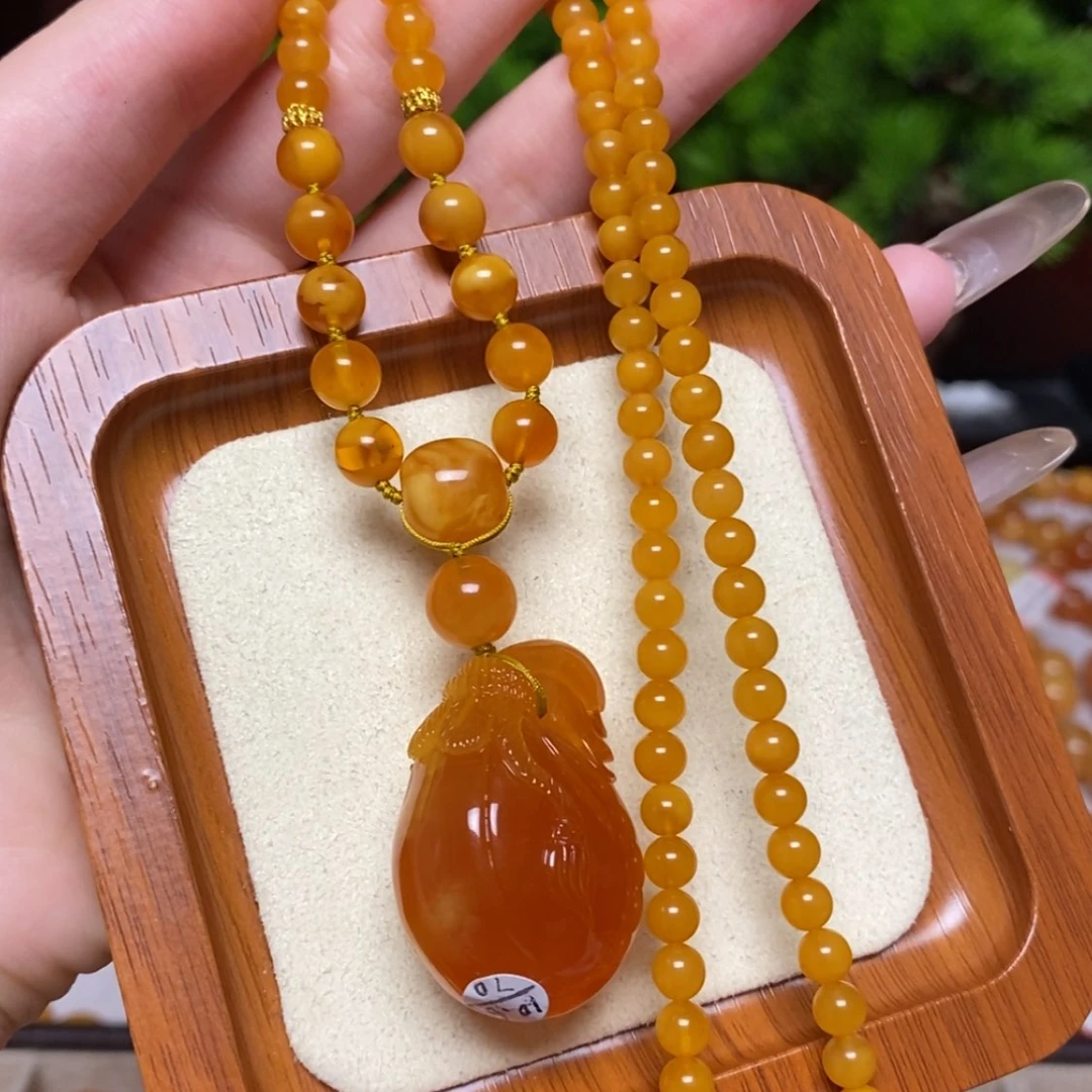 【闪购商品】蜜蜡颈饰未镶嵌项链