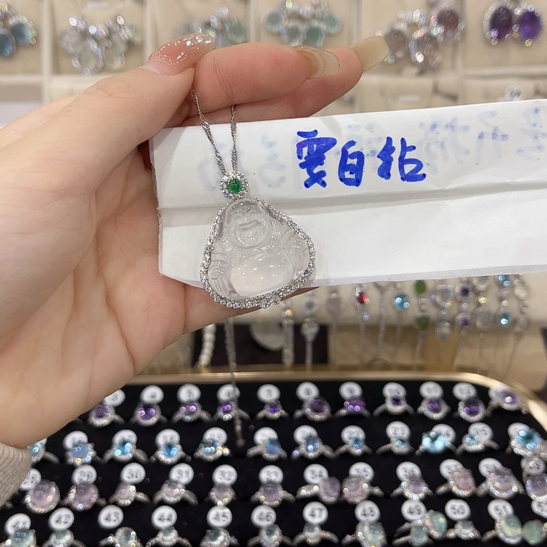 R***h蛇纹石玉银S925镶嵌戒指