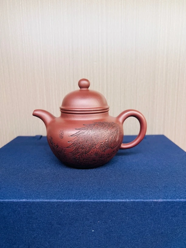 全手工紫泥掇球孤品捡漏158容量紫砂壶