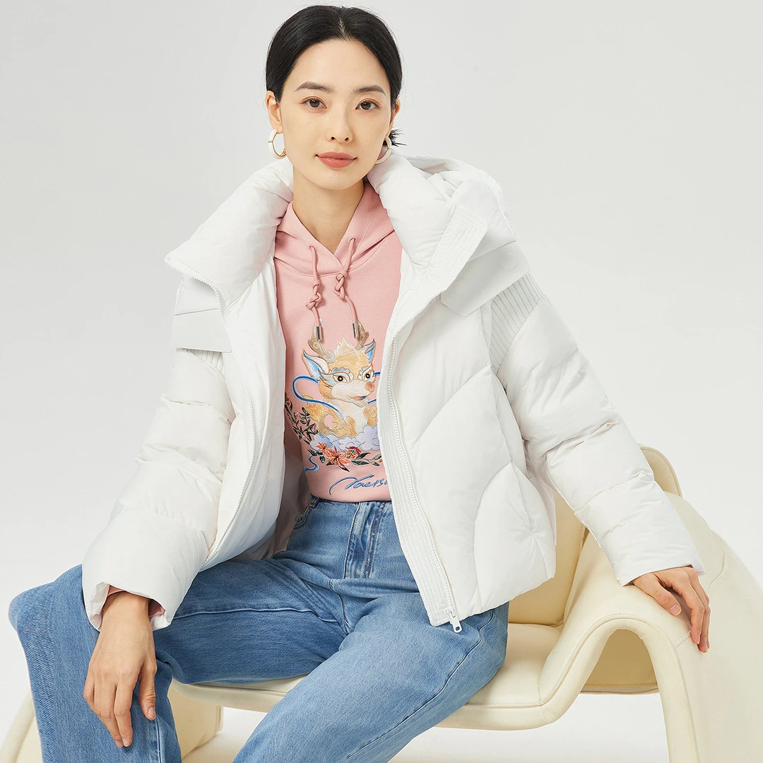 【安雅专属】【泡芙轻羽绒】简约优雅25年冬季短款羽绒外套商场同款女