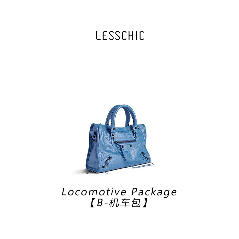 LESSCHIC【B-机车包】 Lecity 原厂油蜡牛皮 时尚 手提包