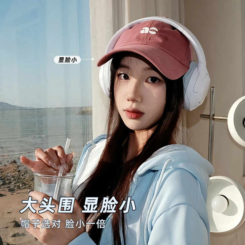 韩版情侣鸭舌帽女春夏百搭显脸小棒球帽大头围潮流休闲遮阳帽学生