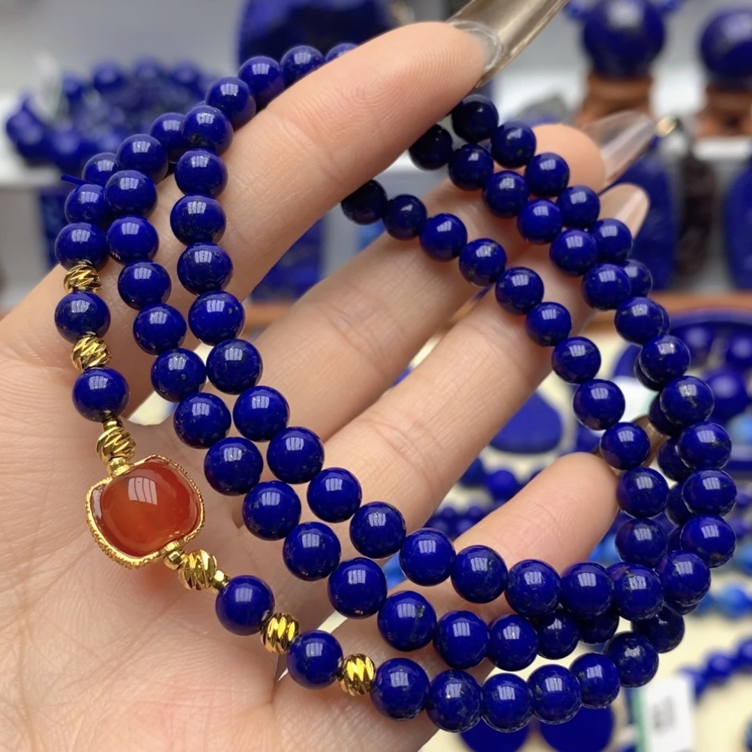 青金石未镶嵌手链5mm