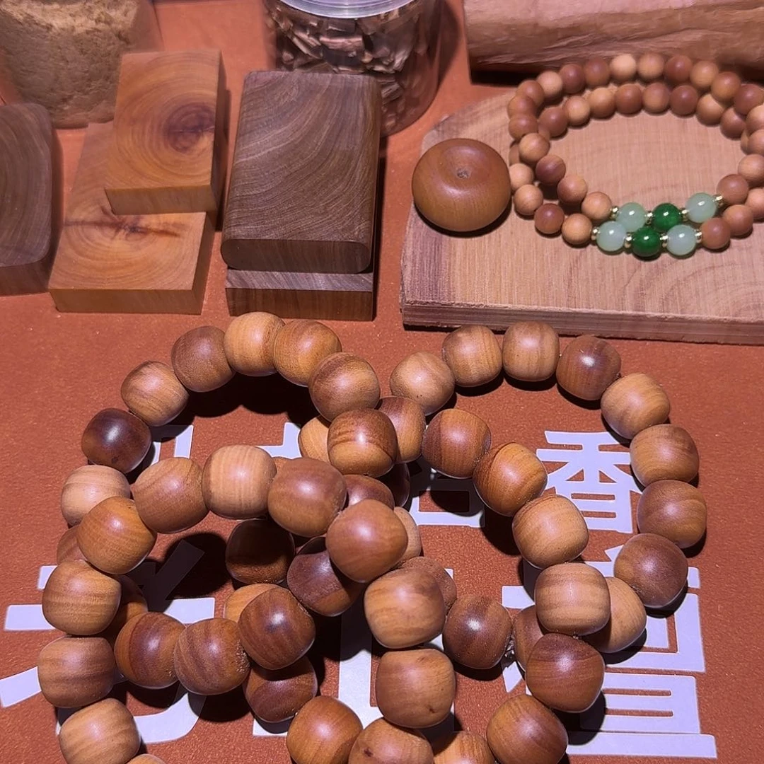 檀香木1516×15颗虎皮纹理发其一