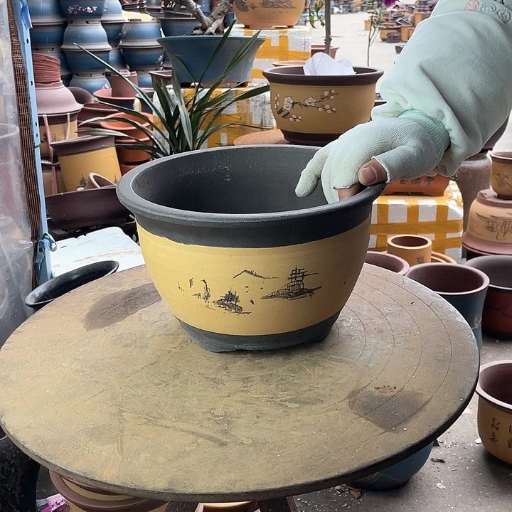 紫砂25/25黄色花盆哈哈哈