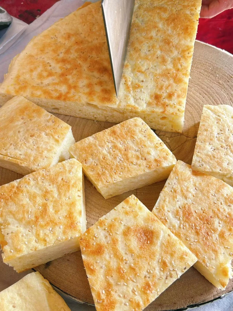 火烧馍安徽寿县农家特色手工火烧馍老面火碱发酵手工无菜大饼
