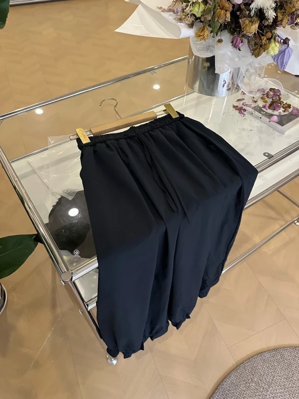 阿虞 花苞裤｜夏季女款轻薄百搭显瘦灯笼裤花苞边休闲九分裤