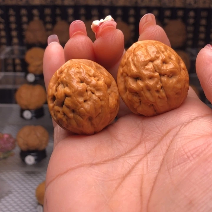 橄榄核吊坠44脑纹蛙