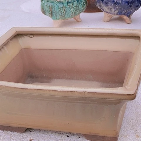 紫砂花盆长27宽22高度11瑕疵