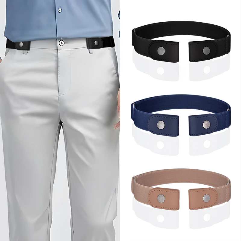 男士懒人腰带隐形无痕夏牛仔裤休闲百搭弹力松紧收腰神器皮带男