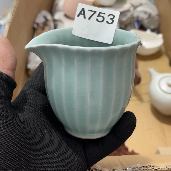 8***0瓷片茶摆件工艺品摆件666