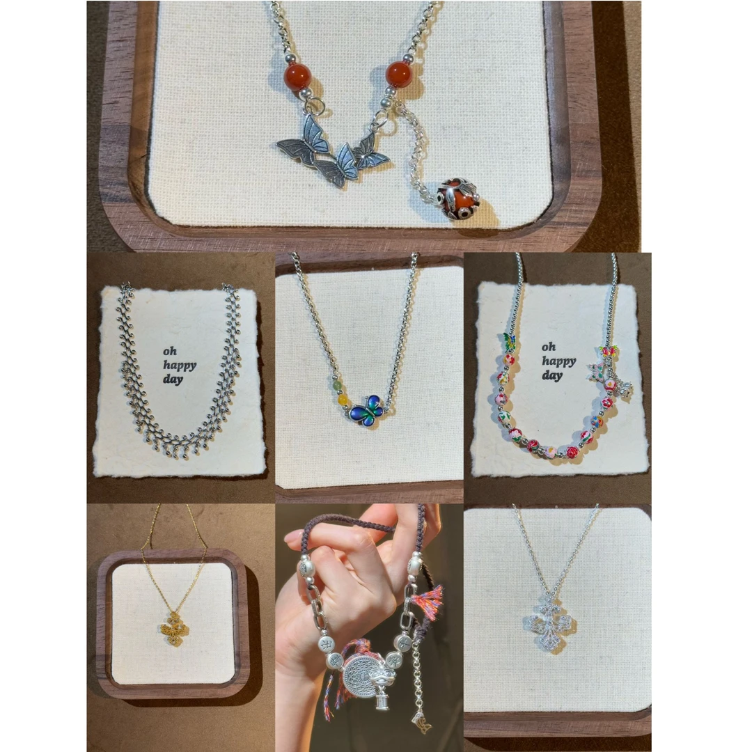 顺钦银楼 坠链均925银 【项链合集二】时尚百搭精致项链新年礼物