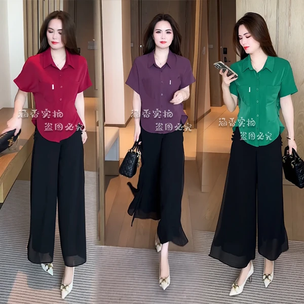 2025新款夏季尤莱特穿搭衬衫休闲洋气气质显瘦减龄女神上衣076