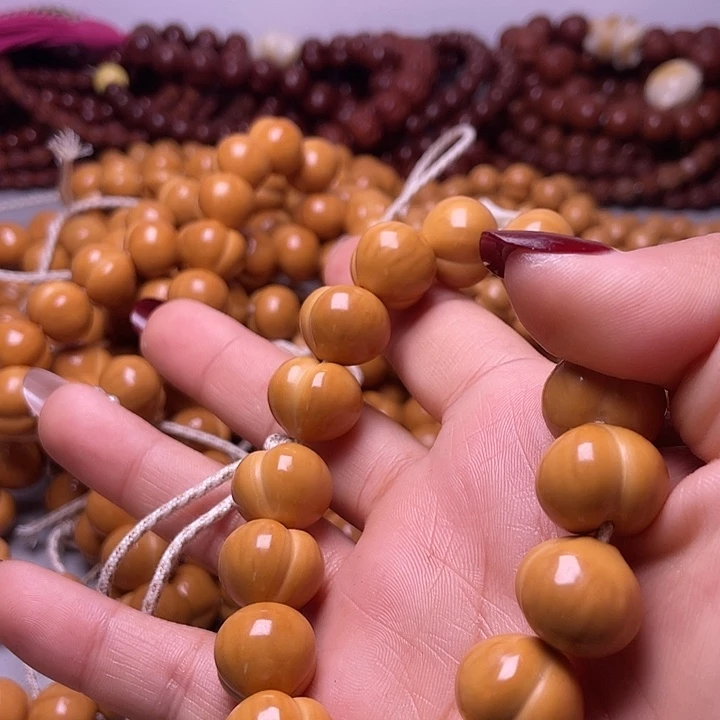 *****猴头核桃手串15尺寸镜面柯基屁桃手持全品无暇