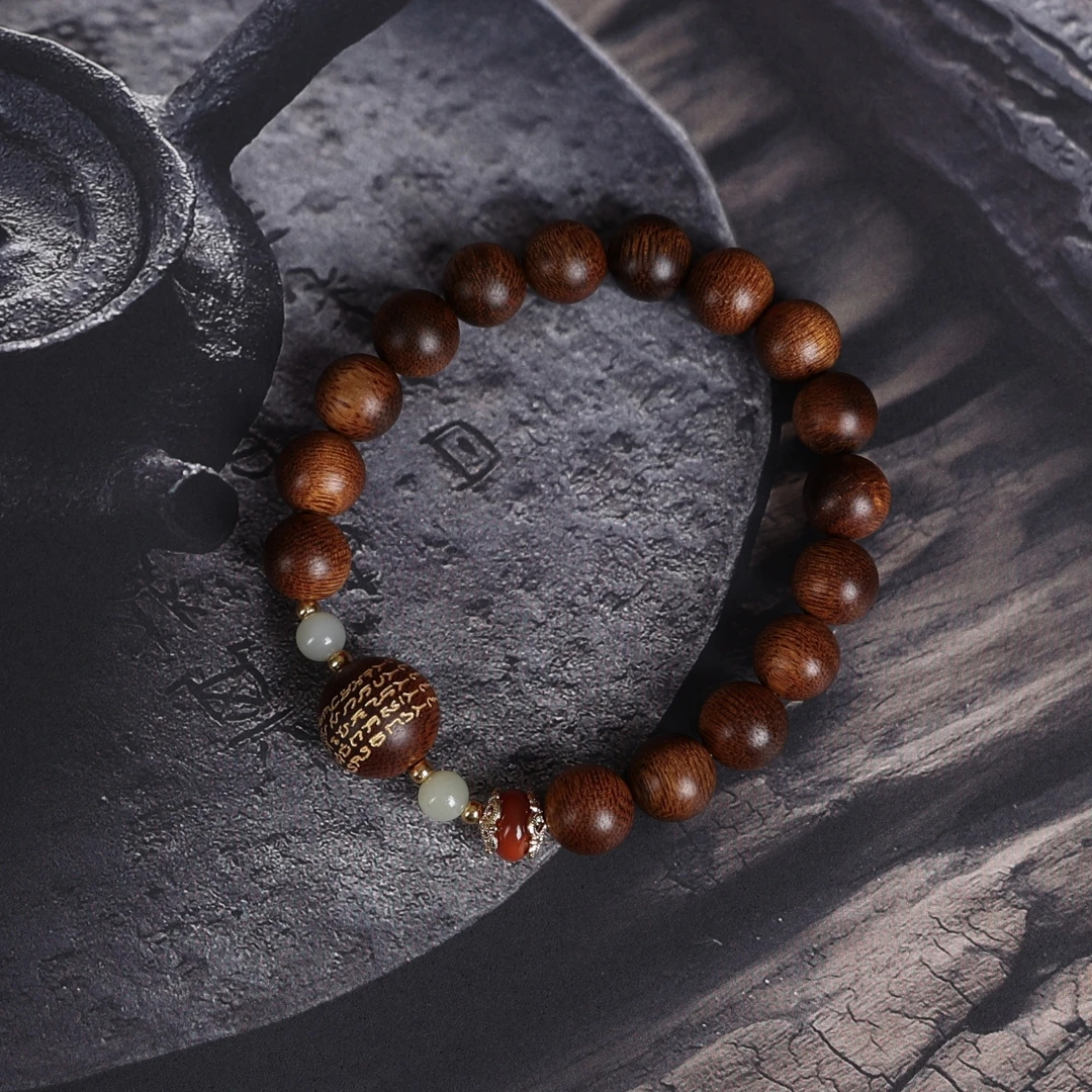 三宝正宗香港天然野生『黄ᅟᅠ琪ᅟᅠ沉ᅟᅠ香』1.0九分沉单圈五条纹