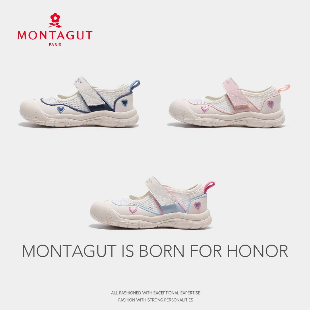 【Montagut梦特娇】儿童凉鞋2025春季新款韩版百搭透气包头休闲鞋