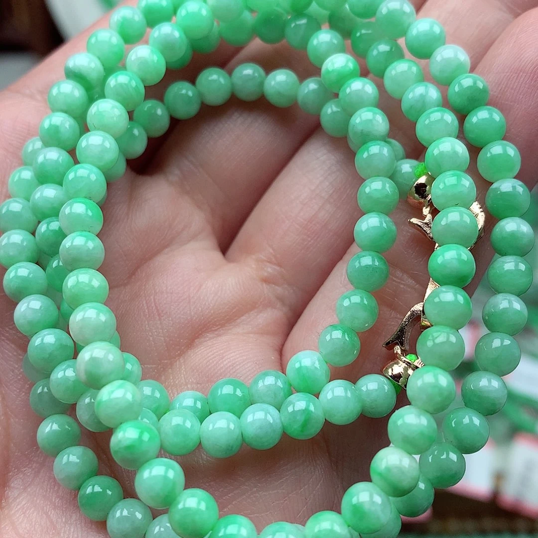 翡翠未镶嵌毛衣链